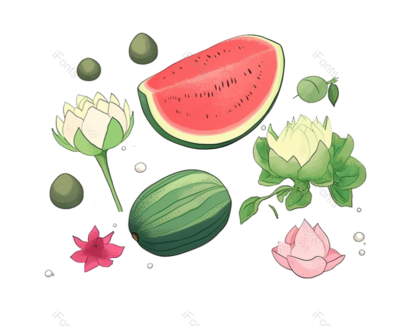 西瓜图片,夏至元素,元素PNG,清新免抠素材